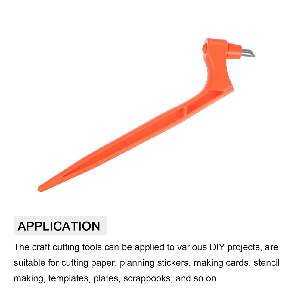 360 Degree Rotating Craft Cutting Tools with 15 30 45 Degree Blade, Orange