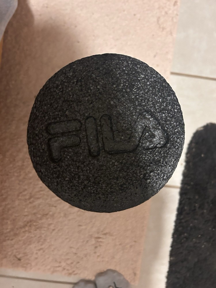 FILA Foam 18 Inch Roller For Exercise Stretching Muscle Massage - Black