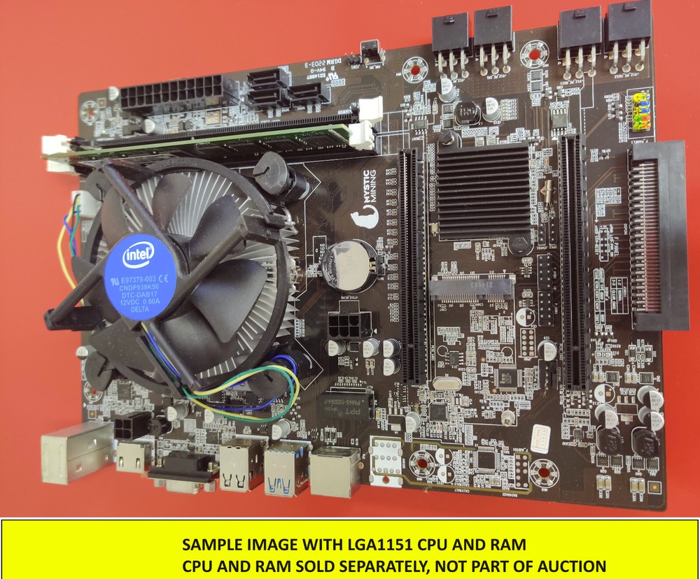 Riserless Mining Motherboard 12 GPU - Motherboard only (RTX Compatible)