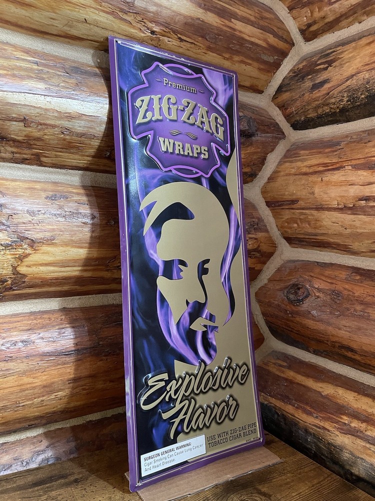 Zig Zag Tin Sign - 9”x24”
