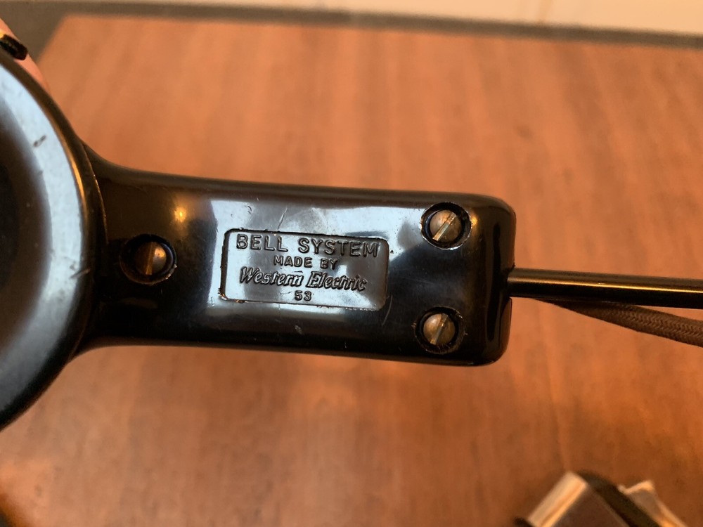1950'S BELL SYSTEM WESTERN ELECTRIC 53 TELEPHONE SWITCHBOARD OPERATOR HEADSET