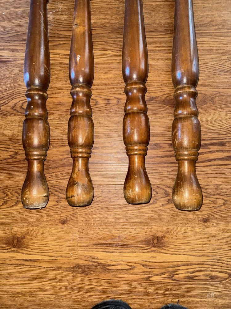Set 4 Turned 29 1/2" Table Legs Architectural Salvage