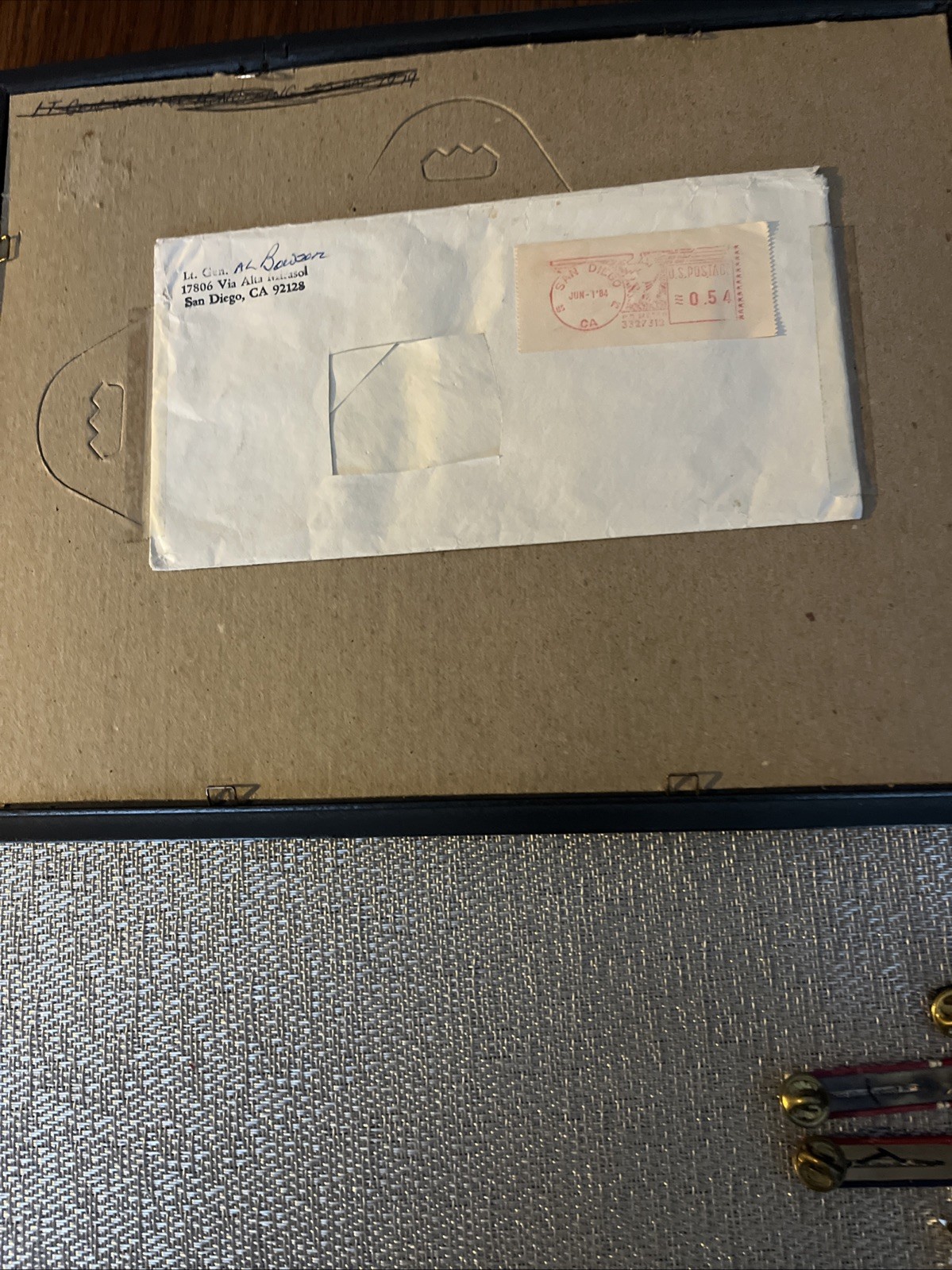 Attributed USMC Insignia And Letter Lt. Gen AL Bowser