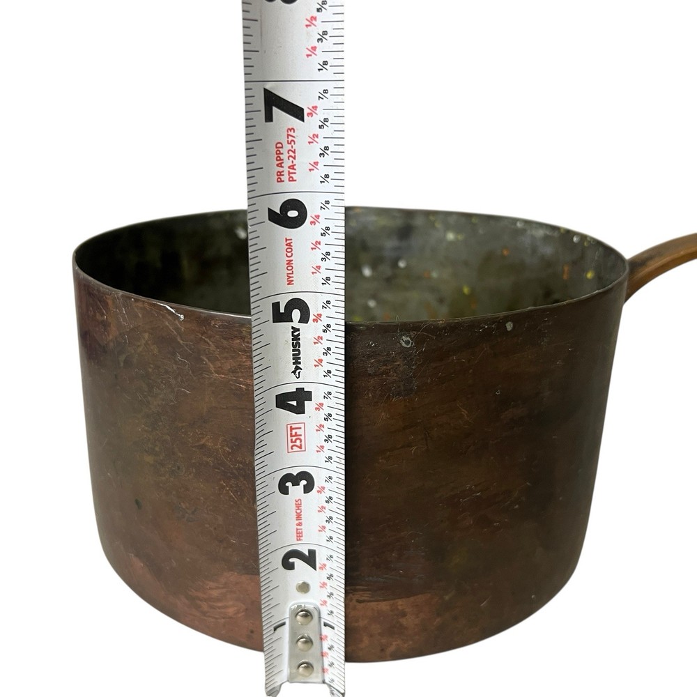 Antique dovetailed Copper Pan W/Copper Handle