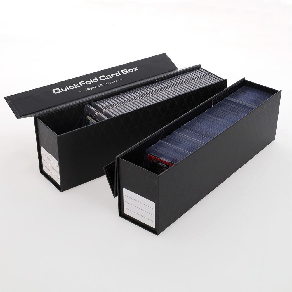Trading Card Storage Boxes Quick Fold Box - Magnetics Closure & Fits Top Loader