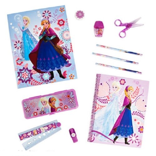 Disney Frozen School Supply Kit Pencil Notebook Sharpner Scissors Ruler New