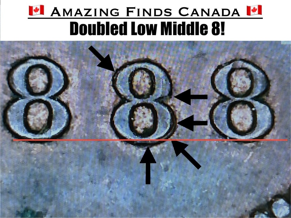Error 1888 Double 8 & Die Cracks Canada Large 1 Cent - High Grade Coin