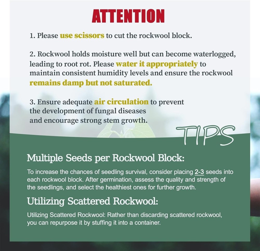Organic 1.5” Rockwool Starter Plugs for Hydroponics - 56 Plugs in 2 Sheets