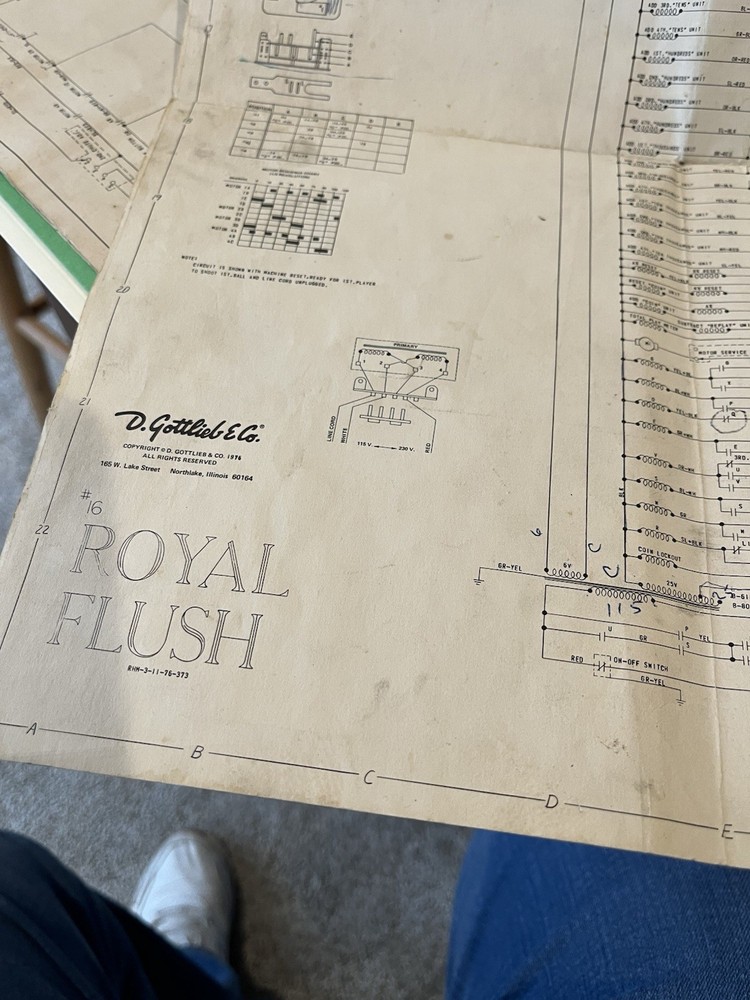 Royal Flush Pinball Schematic
