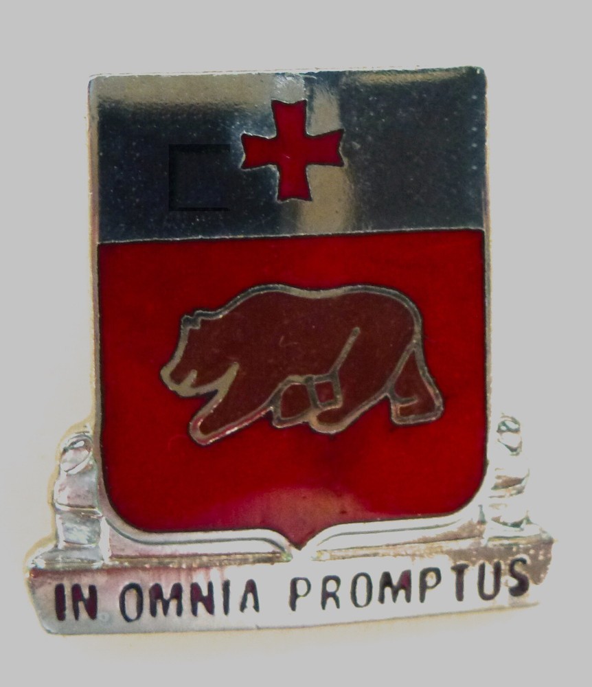 201st Support Battalion Unit Crest Pin (In Omnia Promptus) pair