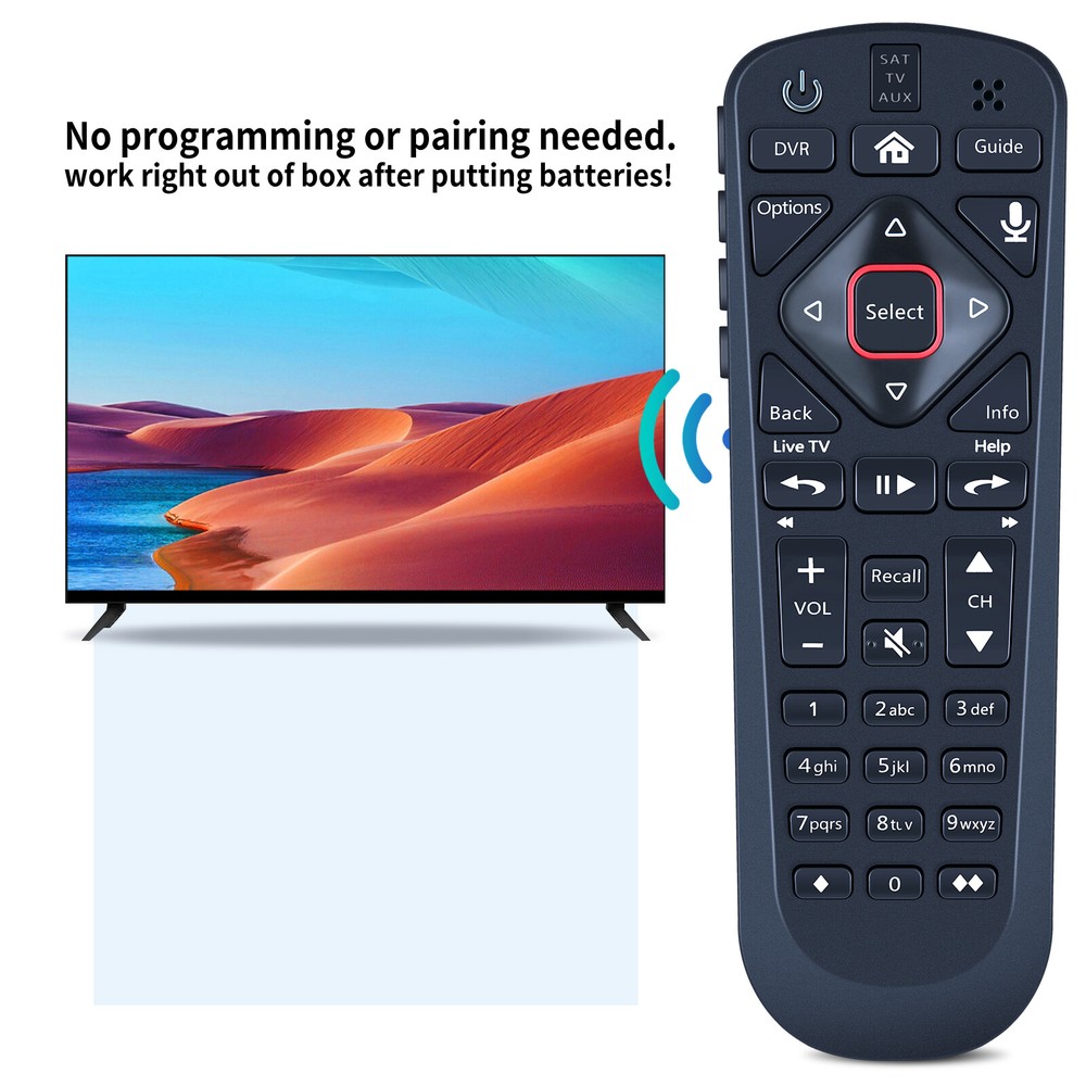 For Dish 54.0 Remote Control for The Hopper With Voice/Backlight