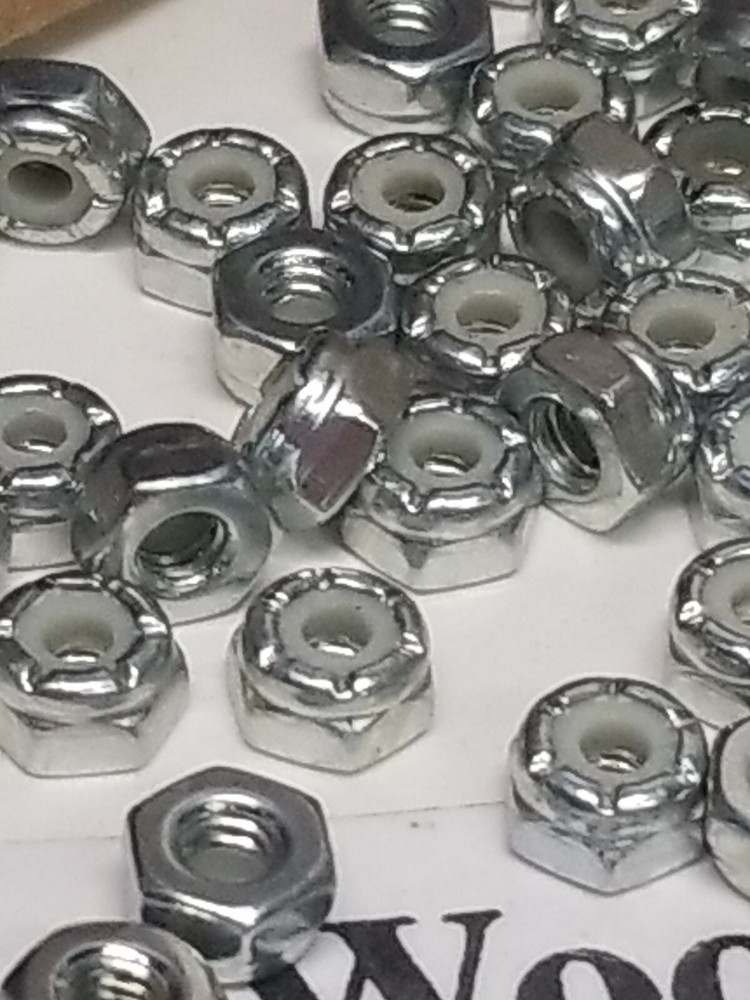 5-40 Nylon Insert Hex Locknuts, Zinc Plated, (30 Pcs), QUALITY Hardware.