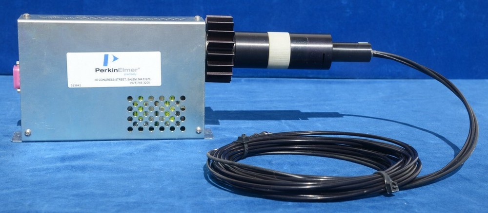 Complete 20 W Perkin Elmer xenon flash lamp/dual 4 m waveguide system