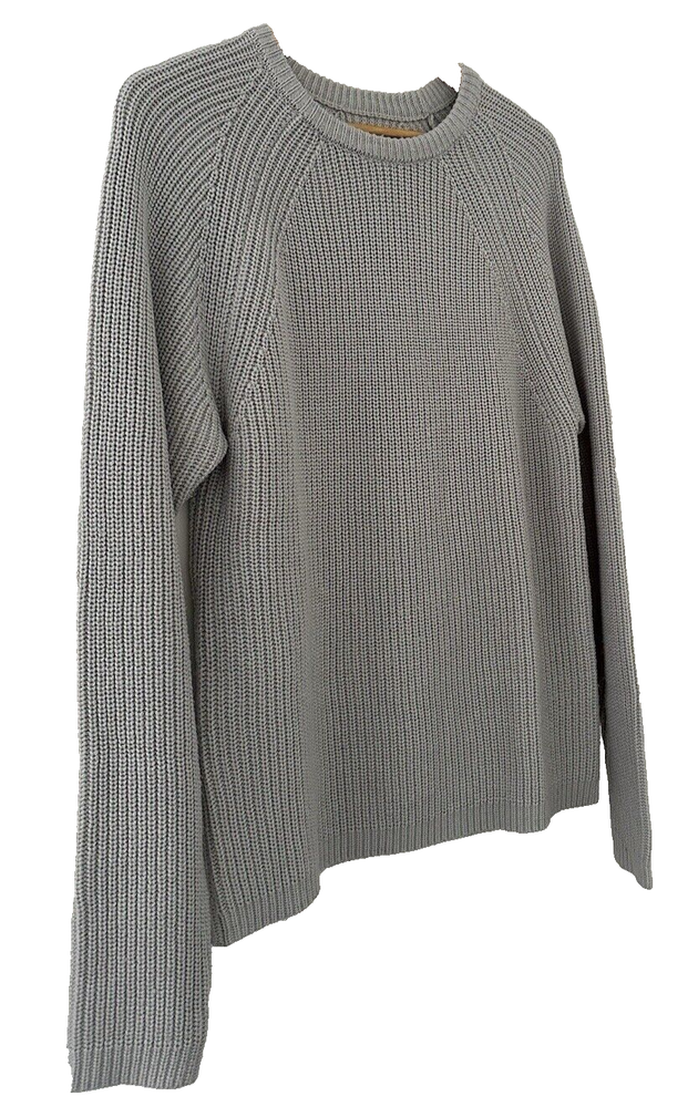 PRIMARK. GREY RIB CHUNKY KNIT SWEATER. SIZE MEDIUM