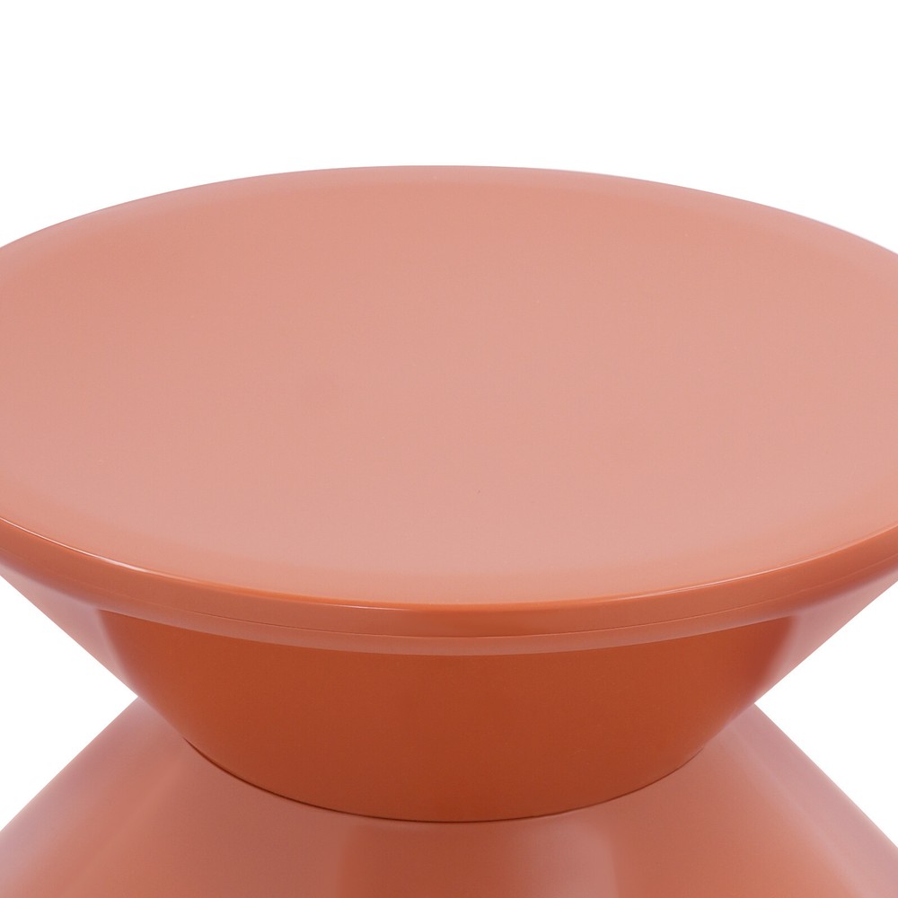 Orange Round Side Table Coffee End Table Nightstand Home Décor Stool Heavy Duty