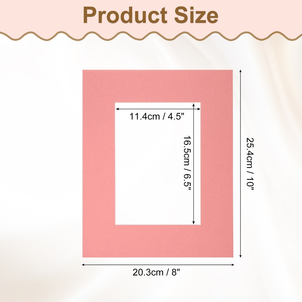 Picture Mats, 8x10 Frame Mattes, Pink