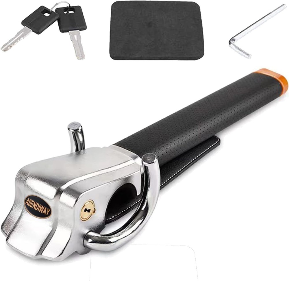 Steering Wheel Lock Universal Anti-Theft Device Heavy Duty Security Car Black