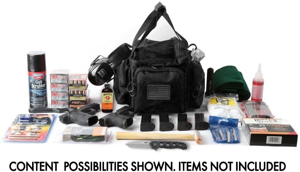 Tactical Range Bag Medium Size Range Bag Shooting Gun Case Handguns Ammo Storage