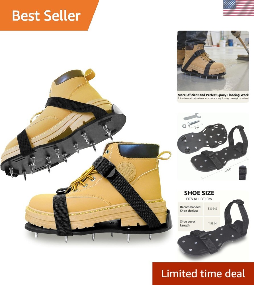 Universal Size Epoxy Shoes with Anti-Slip Spikes - Essential for Floor Projects