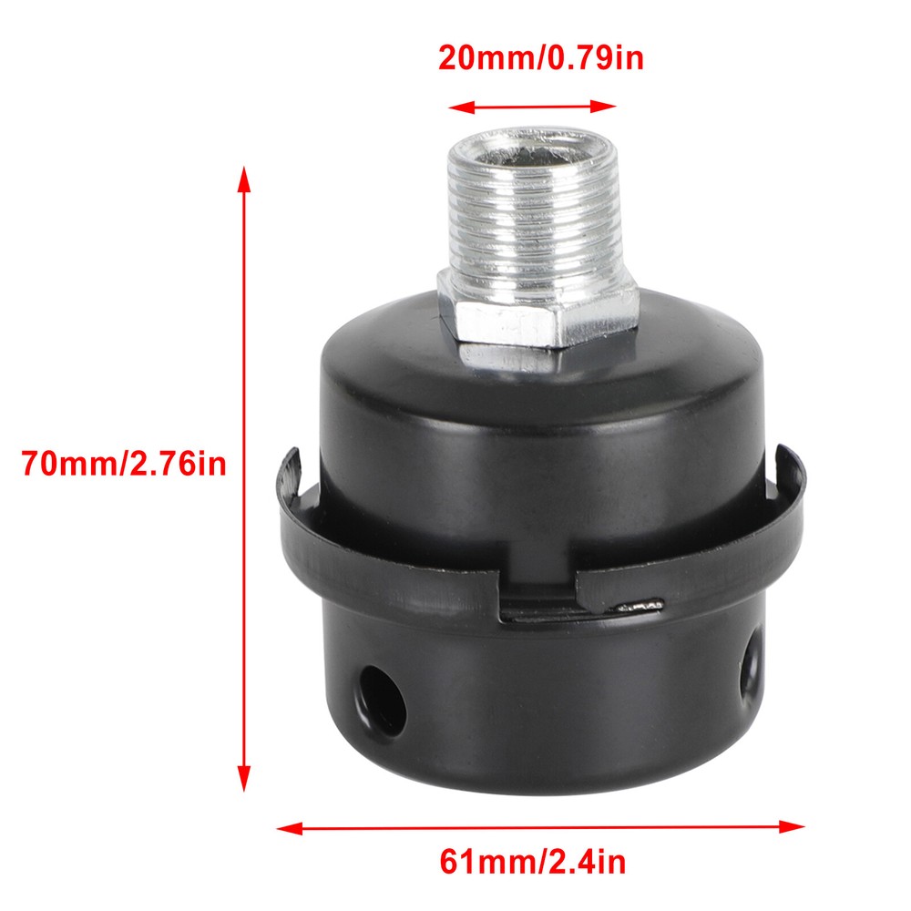 2Pcs Compressor Air Intake Filter 1/2" 20Mm Paper Air Compressor Part UE