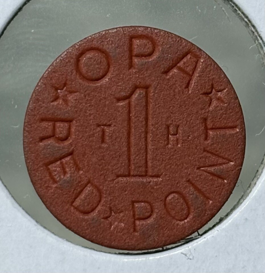 Opa Red Point TH WWII US Ration Token
