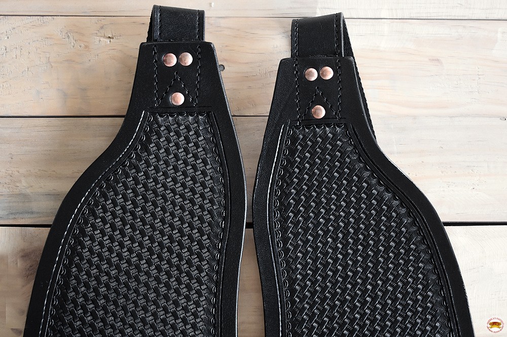 BLACK HILASON Hand Tool Leather Saddle Replacement Fender Pair Hobble Strap