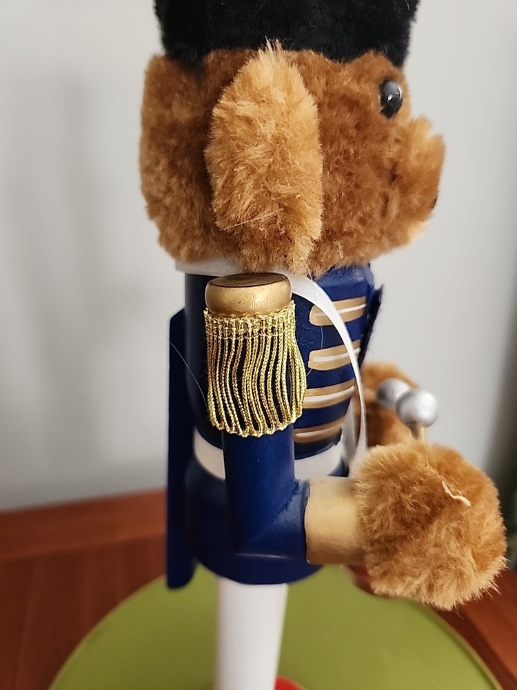 Teddy Bear Drummer Nutcracker 15" Santa's Workshop Christmas