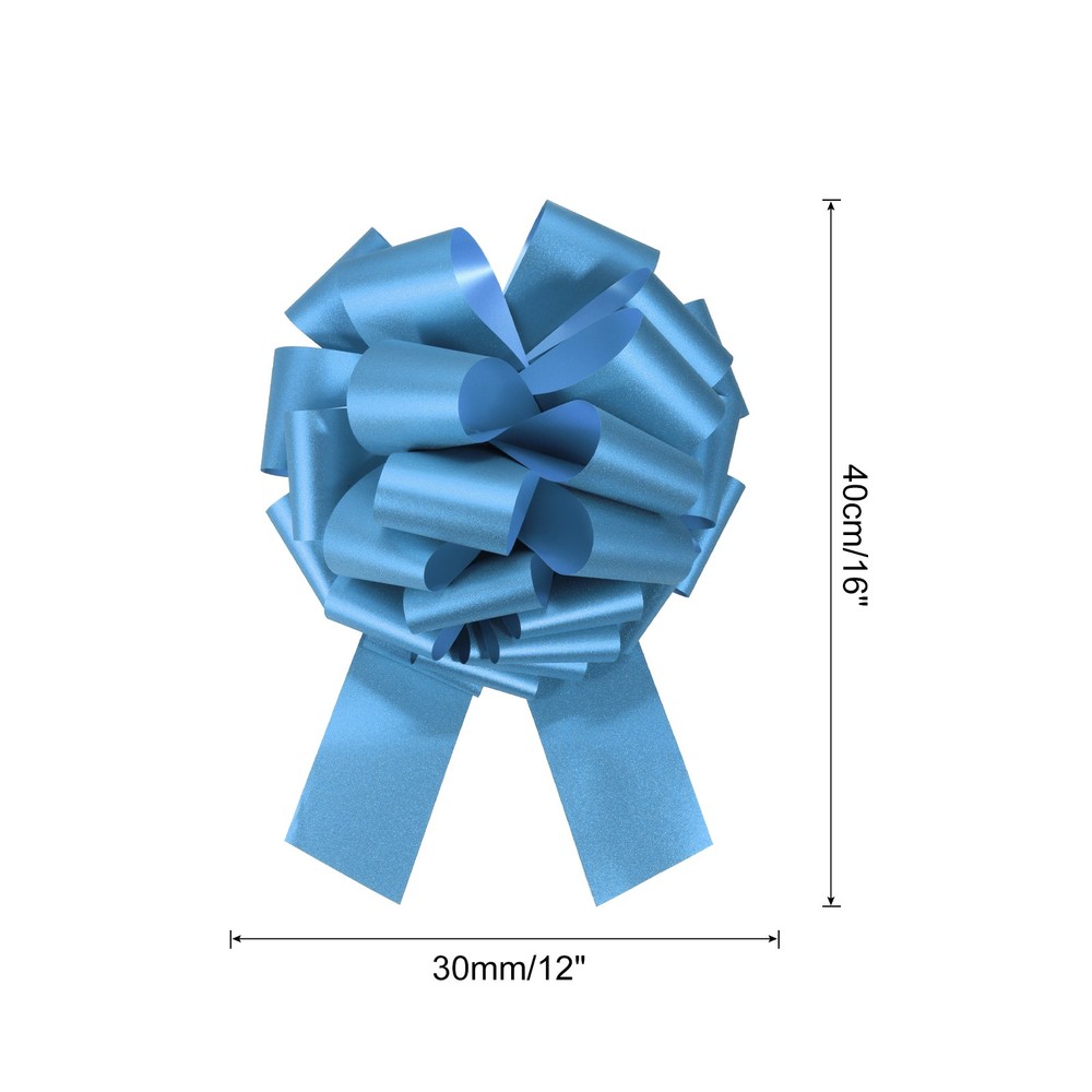 12 Inch Large Pull Bow Gift Wrapping Big Pull Bows Ribbon Light Blue