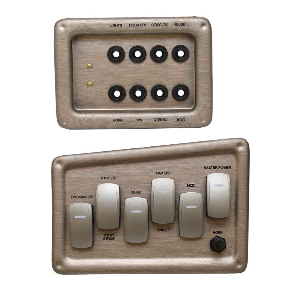 G3 Boat Switch Panel Set 73422850 | Brushed Brown Plastic (2 PC)