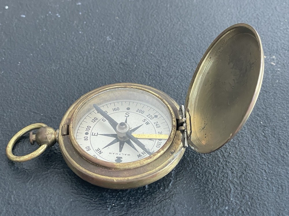 Antique WW1 US Military Compass Brass