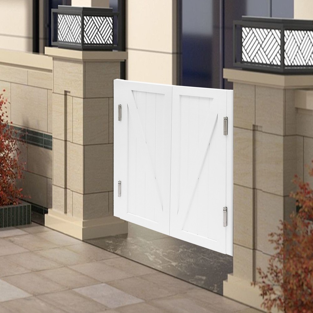 Partition Doors Solid Wood Entrance Partial Door Double-Doors Leaf for Home Yard