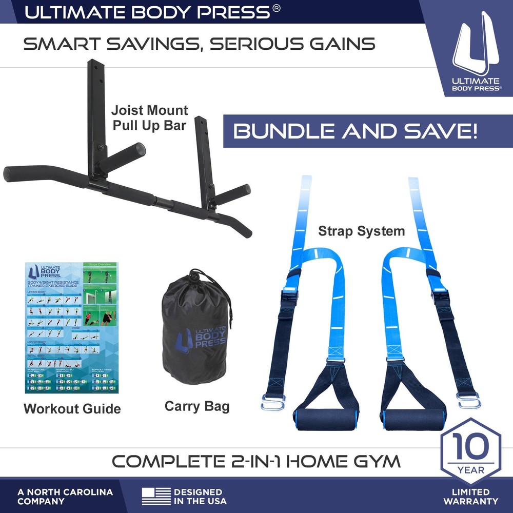 Joist Mount Pull Up Bar and Strap System