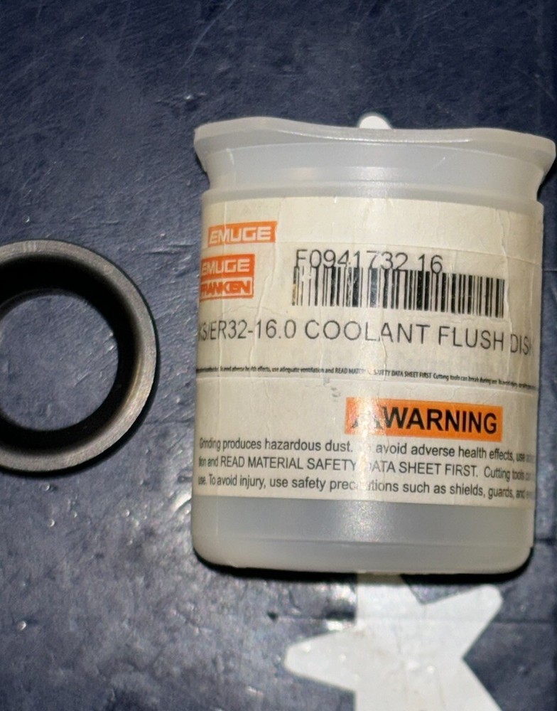 EMUGE KS/ER32-16.0 COOLANT FLUSH DISK M16    1 Piece