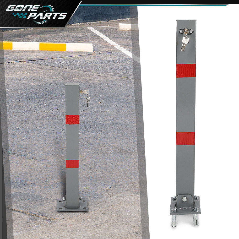 Square Heavy Duty Foldable Bolt Down Security Parking Post Bollard Driveway