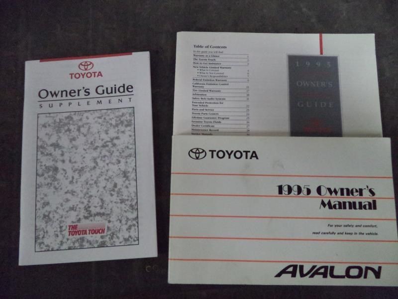 AVALON 1995 Owners Manual 969964