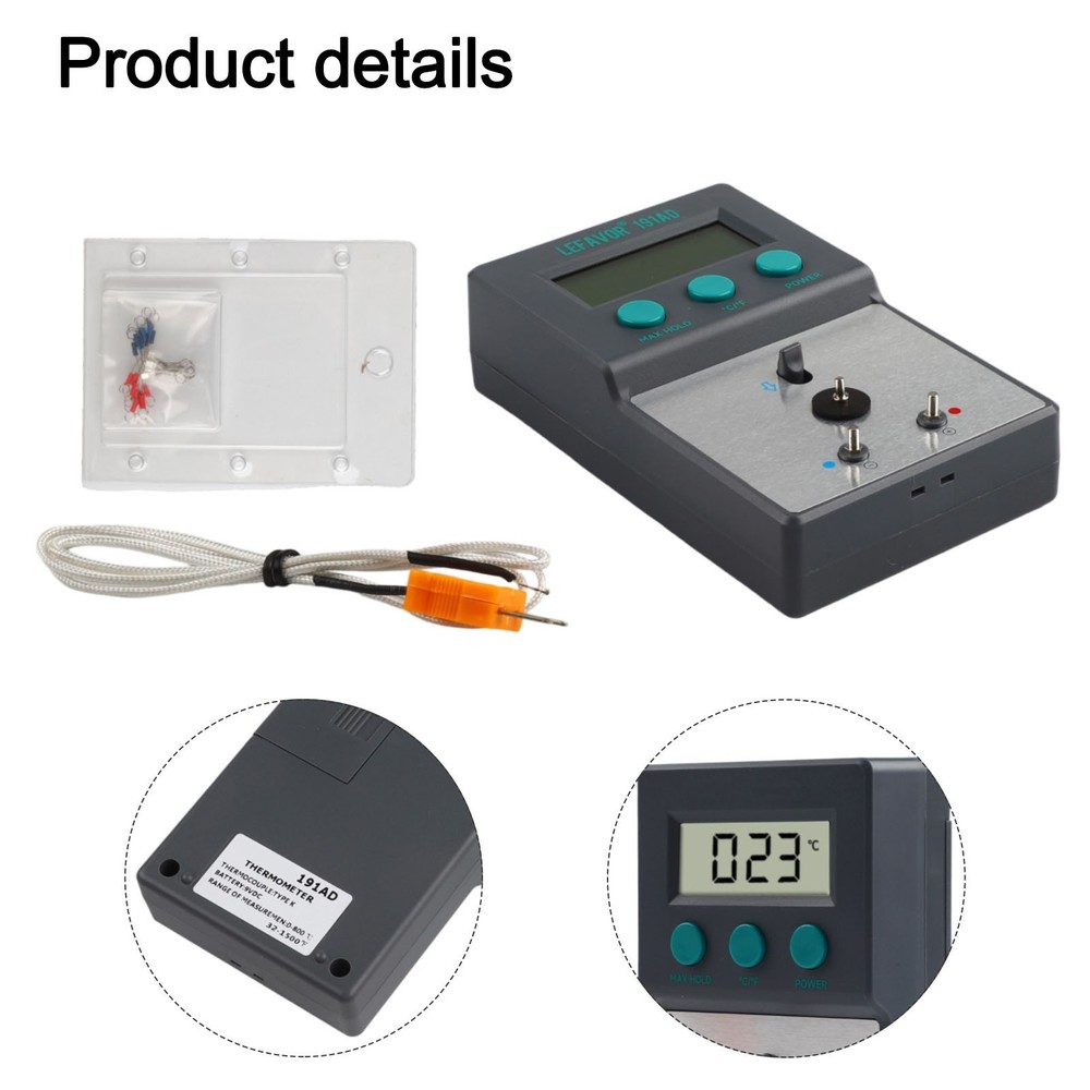Solder Tip Thermometer With Customizable Shutdown Timer For Efficient Use