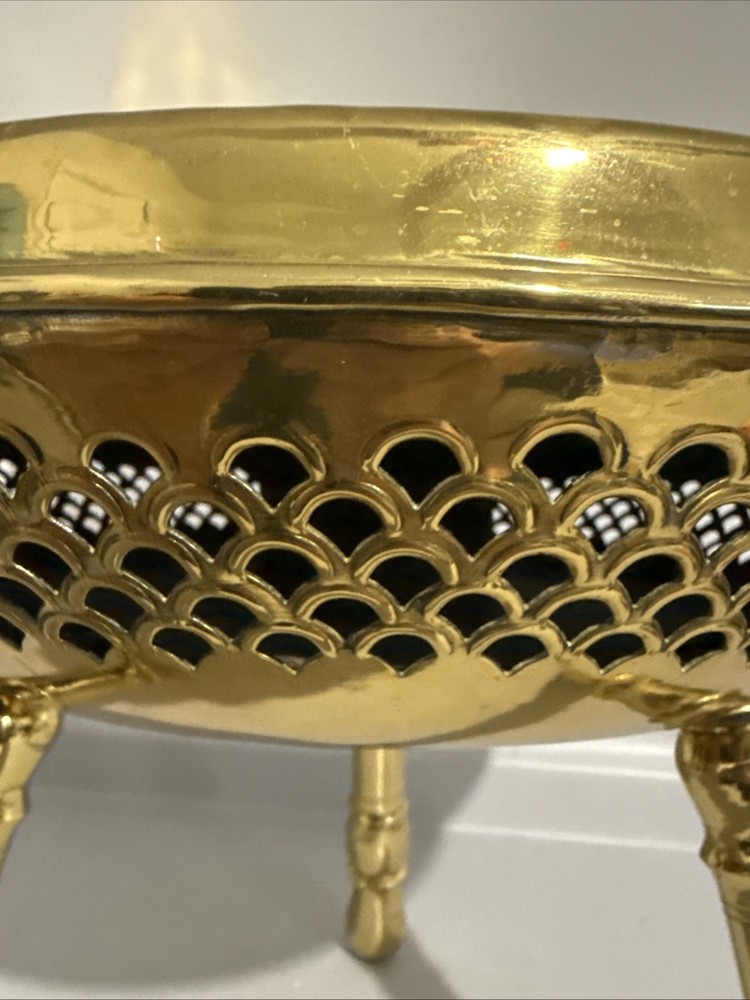 Middle Eastern Antique Brass Foot Warmer Stool