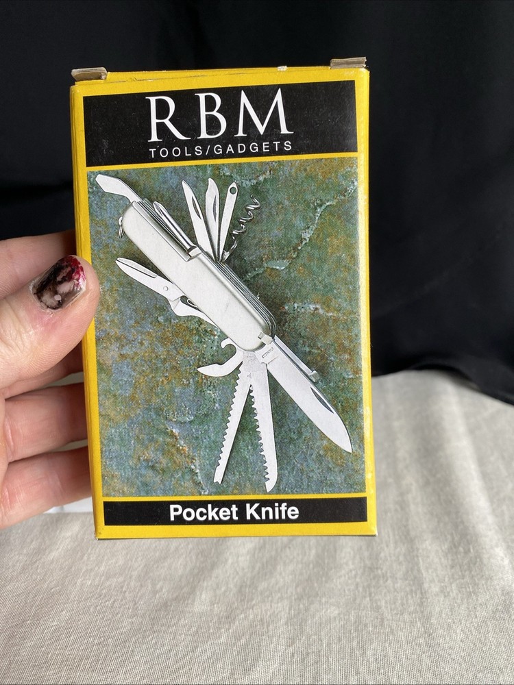 NEW Vintage RBM Multi Function Pocket Knife