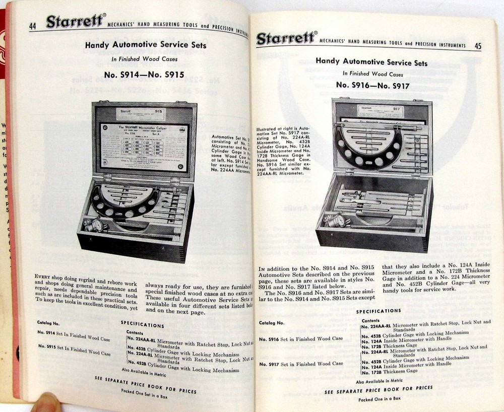 Vintage 1967 Starrett Catalog Tools Gauges Instruments Indicators Precision