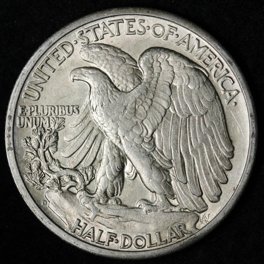 1944-D Walking Liberty Silver Half Dollar UNC *UNCIRCULATED* MS E295 GRCF