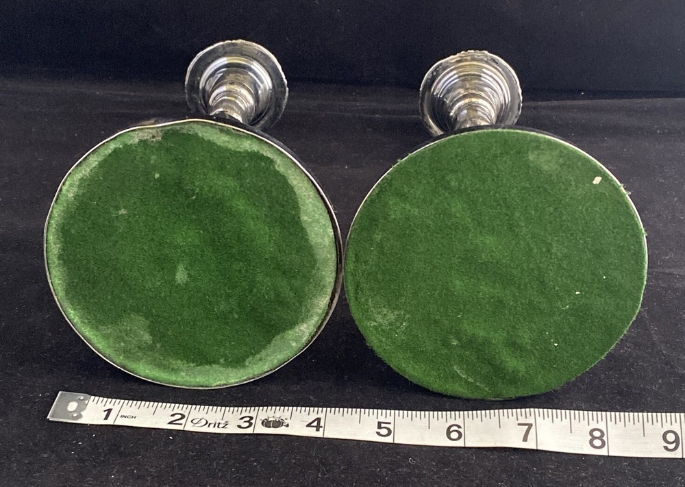vintage silver plated candlesticks 9.5”
