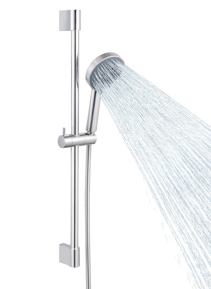 Shower Slide Bar with Five Function Massaging Hand Shower Head Adjustable Pol...
