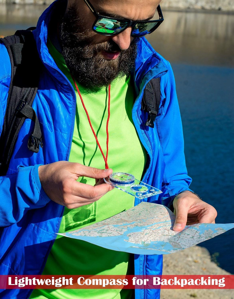 Orienteering Compass - Hiking Backpacking Compass | Advanced Scout Compass Campi