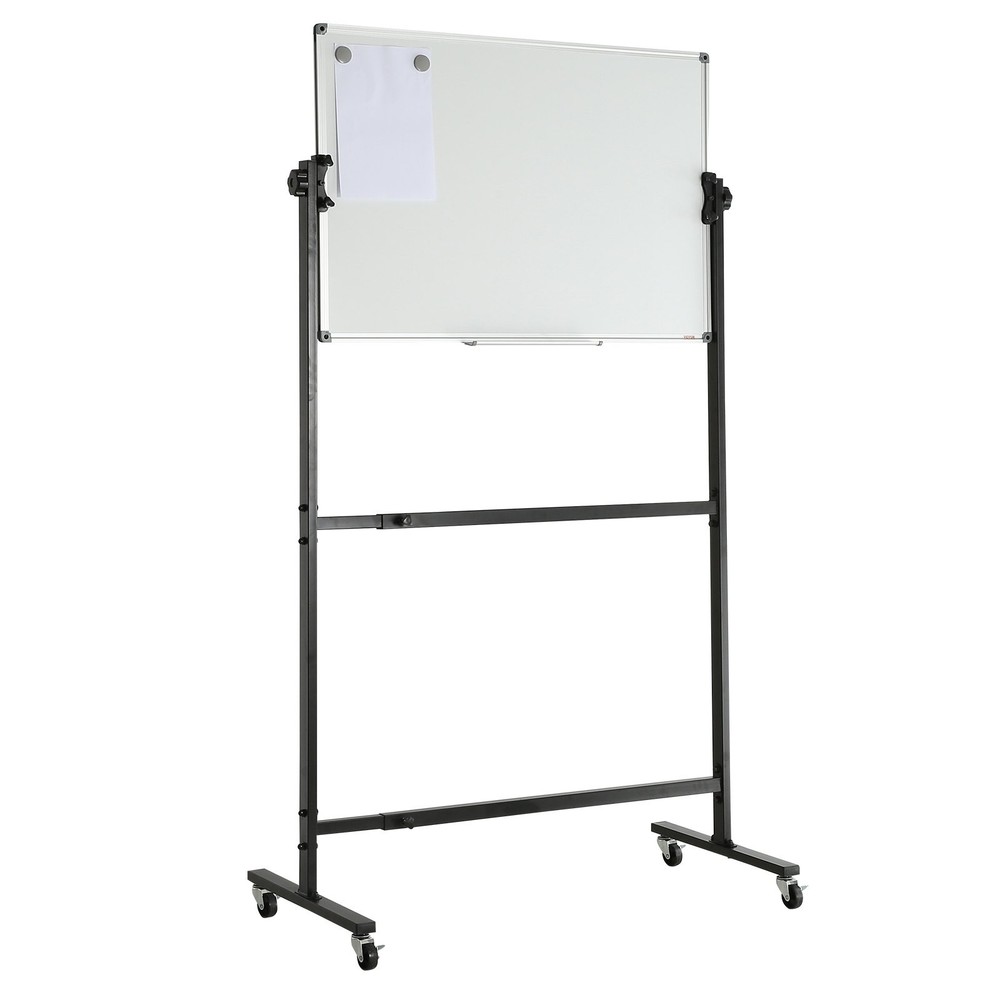 Rolling Magnetic Whiteboard, Double-sided Mobile Whiteboard 36x24 Inches, Adjust