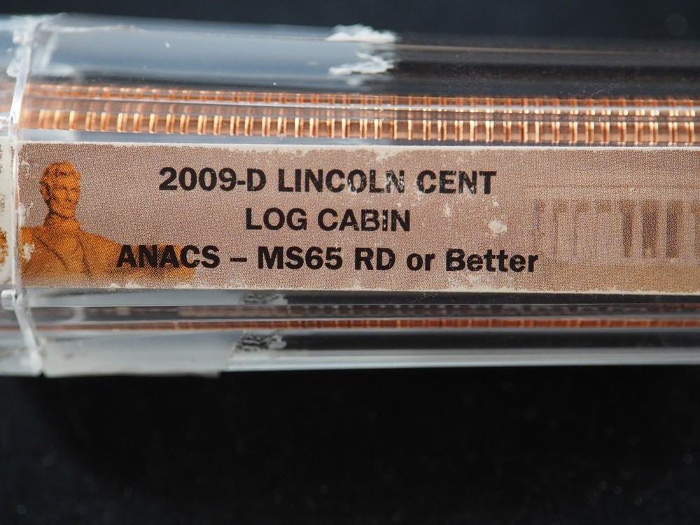 2009 D Lincoln Log Cabin ANACS MS 65+ RD Cent (BU) Penny