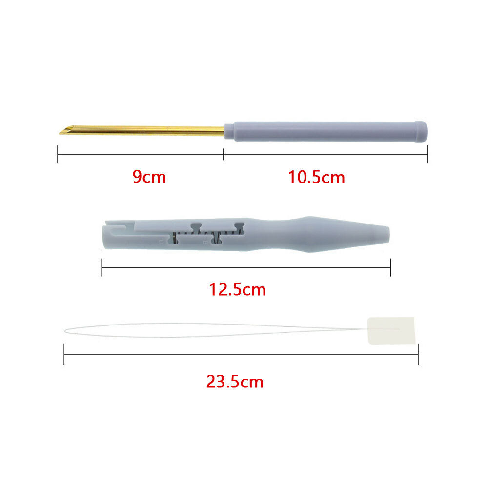 Punch Adjustable Embroidery Needles Pen Knitting Needle Threader Weaving Tool