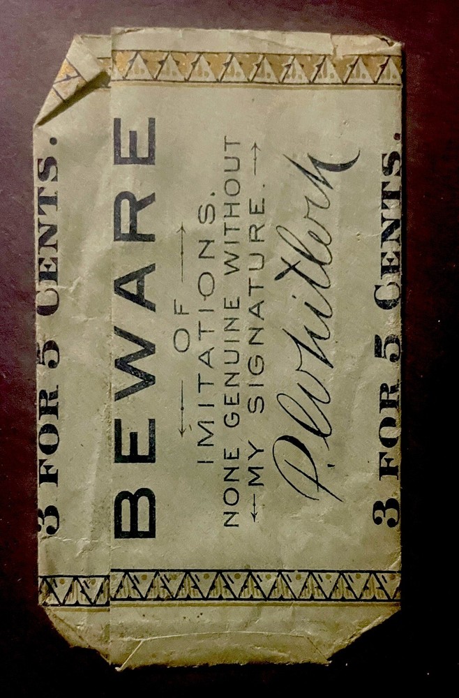 Old Virginia Cheroots cigarette empty packet 1900 Whitlock American Cigar N27