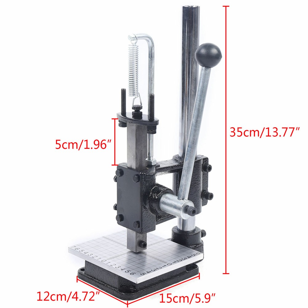 Manual Stamping Machine Puncher Tabletop Plate Punching Machine Adjustable
