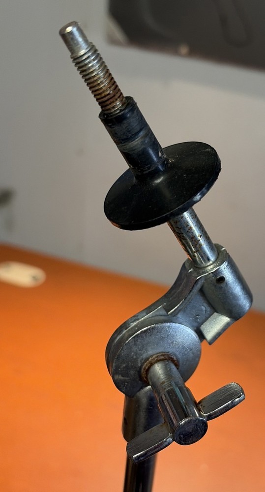 Straight Drum Cymbal Stand Double Braced Chrome Adjustable Height Pls Read
