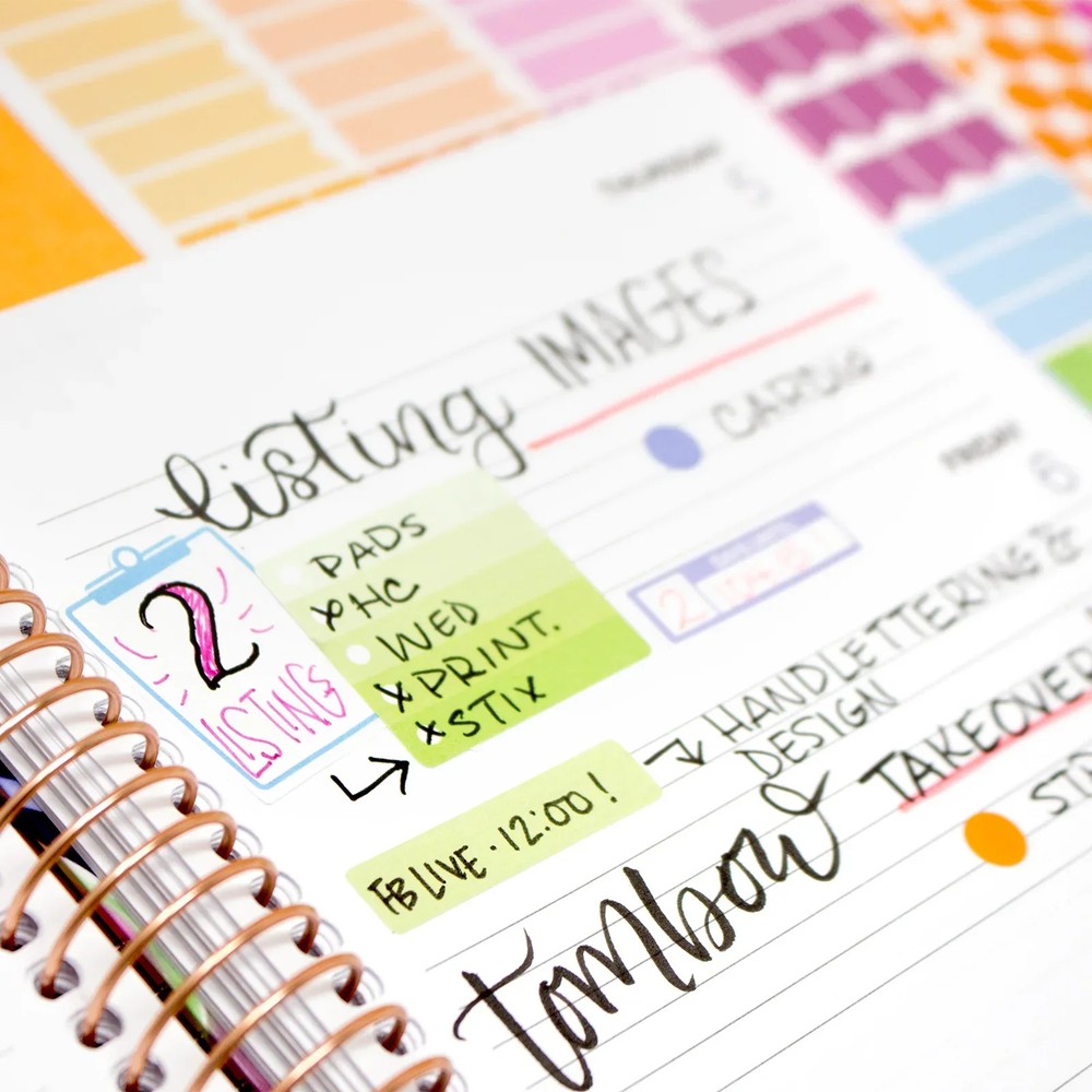 bloom daily planners Planner Stickers, Color Coding Pack, Bright